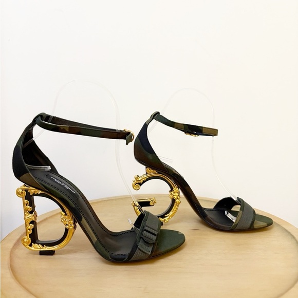 DOLCE & GABBANA Camouflage Keira 105 Baroque Heels - Picture 8 of 13
